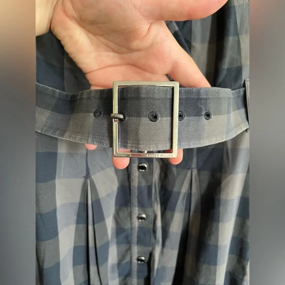 Vintage Karen Millen Plaid Dress with Belt - Picture 6 of 14